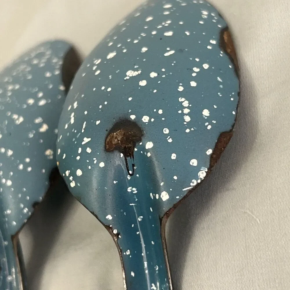 Vintage Graniteware 3 Spoons Farmhouse